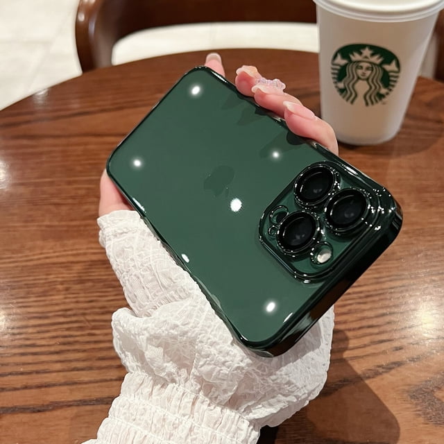 Funda de teléfono chapada cuadrada de lujo Original para iPhone 11, 12, 14, 13 Pro Max, Mini, XS, XR, X, 8, 7 Plus, SE 2022, cubierta trasera transparente