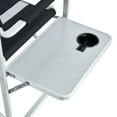 thumbnail image 5 of Lisonu Padded Folding Directors Chair with Side Table, 400lbs Camping Chair Outdoor Black/Grey, 5 of 9