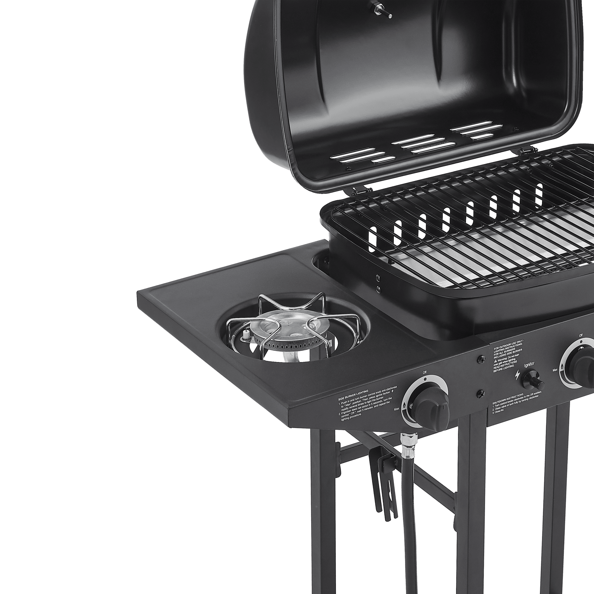 BOFANG Stainless Steel BBQ Grill with Side Burner for Backyard & Patio