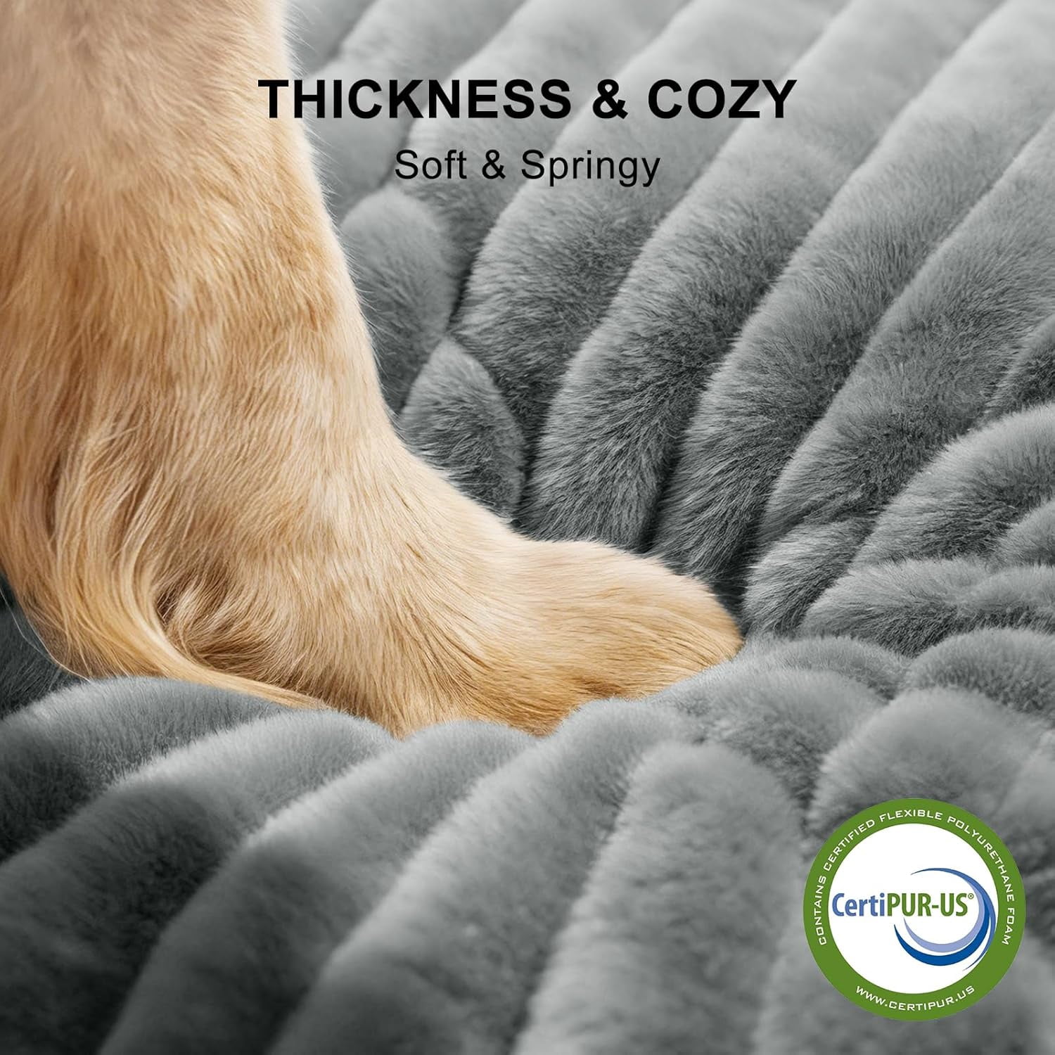 Medium Dog Beds for Medium Dogs Washable, Orthopedic Dog Bed, Rectangle Warming Soft Calming Sleeping Puppy Bed Durable Pet Bed with Anti-Slip Bottom
