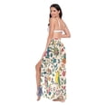 thumbnail image 3 of FORMRS Womens Long Sarong Beach Wrap Semi-Sheer Bikini Skirt Bathing Swimsuit Cover Up, Beige Cartoon Animals, 3 of 7