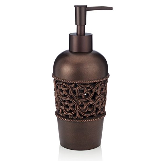 Essentra Home Bronze Liquid Soap Dispenser for Bathroom, Bedroom or ...
