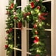 thumbnail image 1 of Bola navideña decorativa de ratán de 1,8 m (71 pulgadas) con luces, piña decorativa de ratán, bayas rojas, adorno navideño mixto, ratán artificial, ramas de pino de plástico, ratán., 1 of 8