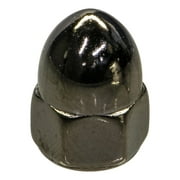 #10-24 Black Chrome Plated Steel Coarse Thread Acorn Nuts (10 pcs.)