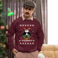 thumbnail image 5 of Christmas Sweatshirt, Men's Funny Cool Cows Christmas Sweatshirt, Holiday Ugly Sweater, Festive Crewneck for Parties & Cow Lovers, 5 of 5