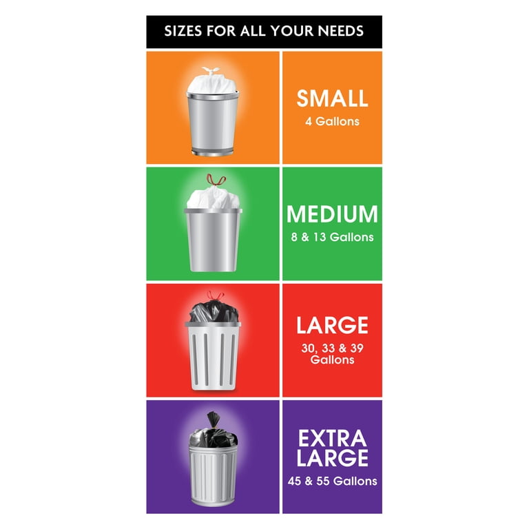 Great Value 30 Gallon Large Clear Drawstring Trash Bags photo 5