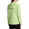 thumbnail image 5 of Women's UPF 50+ Sun Protection Jacket Hooded Cooling Shirt Long sleeve zip-up hoodie breathable fabric Athletic Windbreaker Jacket for Women with Pocket Hiking Running Outdoor Light Green 3XL, 5 of 6