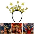 thumbnail image 2 of 2026 New Year Headband Glitter Number Crown for Nye Party Supplies Velvet High-Density Glitter Headwear for Women Men Kids All Night Comfortable Wear, 1 Headband, 2 of 9