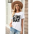 thumbnail image 3 of Football Shirts for Women Game Day Tshirt Sunday Football Graphic Tee Top Funday Shirt Blouse, 3 of 7
