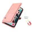 thumbnail image 3 of Allytech for iPhone 12/12 Pro Case with Crossbody Strap, Zipper Pocket Hand Strap Lanyard Wallet Purse Case with Card Holder Folding Stand PU Leather Cover for iPhone 12 Pro/12 6.1" 2020, Rosegold, 3 of 6