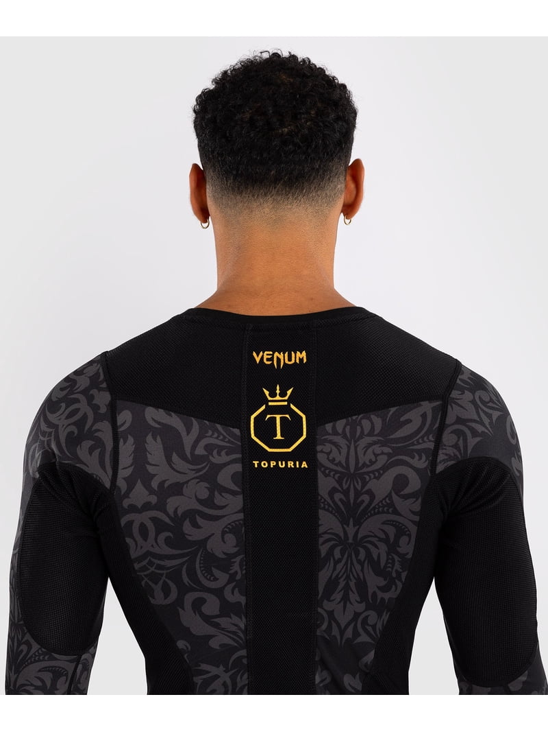 Venum x Ilia Topuria Unmatched Long Sleeve Rashguard - Black/Gold