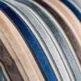 thumbnail image 3 of Lently Striped Velvet Decorative Throw Pillow Cover Blue Grey,18x18 Inch (Velvet Blue Striped), 3 of 5
