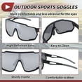 thumbnail image 5 of Unique Bargains 1 Set Motorcycle Riding Goggles Anti-glare Tri-Acetyl Cellulos PC UV400 Cycling Sunglasses Silver Tone Gray Lens Black Frame, 5 of 6