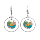 thumbnail image 1 of Tailandia Bangkok acuarela Los pendientes cuelgan del aro de la joyería del círculo de la gota Unbranded M, 1 of 3