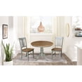 thumbnail image 5 of 36" Round Solid Wood Distressed Hickory/Stone Dining Table With 2 Chairs, 5 of 5