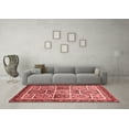 thumbnail image 3 of Ahgly Company Indoor Square Abstract Red Modern Area Rugs, 8' Square, 3 of 4