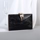 thumbnail image 4 of Bolso bandolera para mujer Cadena de moda PU brillante para asistir a banquetes (negro), 4 of 5