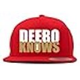 thumbnail image 3 of Snapback Red San Francisco Deebo Samuel Deebo Knows Logo Hat, 3 of 4
