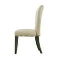 thumbnail image 5 of Alaterre Furniture Savoy Set of 2 Upholstered Dining Chairs, Accent Chairs with Cream Linen Fabric and Dark Legs for Dining Room, Desk, or Sitting Area, 5 of 10
