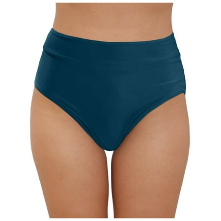 adviicd Swimsuit Bottoms for Women Women s High Waisted Swimsuit Adjustable Drawstring Bottom Tummy Control Ruched Bikini Bottom Vintage Swim Bottom Tankini Briefs (Dark Green XL)