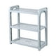 thumbnail image 2 of Organizador de escritorio de 3 niveles con estantes ajustables | Estante de plástico blanco o gris para cocina, baño y oficina | Expositor para especias, cosméticos y papelería de 31 x 28 cm, 2 of 6