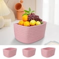 thumbnail image 7 of Luoshdecor 4Pcs Small Woven Basket,Cute Small Rope Shelf Storage Bins for Organizing Shelves, Empty Gift Baskets, Cute Organizer Basket for Home and Office (S), 7 of 7