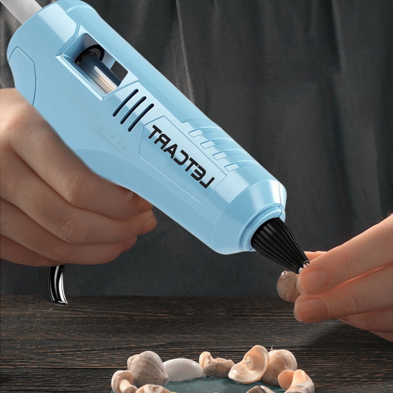 40W Hot Melt Glue Gun DIY Mini Industrial Guns Electric Repair Tool w/30pcs Glue Stick US Blue