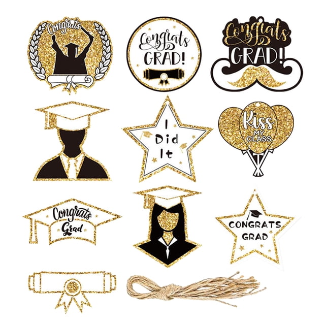 kjfeif Graduation Decoration Set, Includes Gift Tags and Hanging Paper Pendants, Graduation Tree Ornaments for Grad Party Supplies, Table Centerpiece Decor