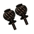 thumbnail image 1 of serony 2 Pcs Embouts de Tringle à Rideau 3/4 Pouce Remplacement pour Salon Marron Foncé, 1 of 8