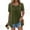 B_ Green, variant on Olyvenn Womens Striped Tops Summer Hide Belly Tunics Short Sleeve Casual Pleated Crew Neck Shirts Flowy Blouses for Leggings Green S
