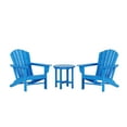 thumbnail image 2 of Garden 3-Piece Patio Adirondack Chair with Round Accent Side Table Set, Pacific Blue, 2 of 6