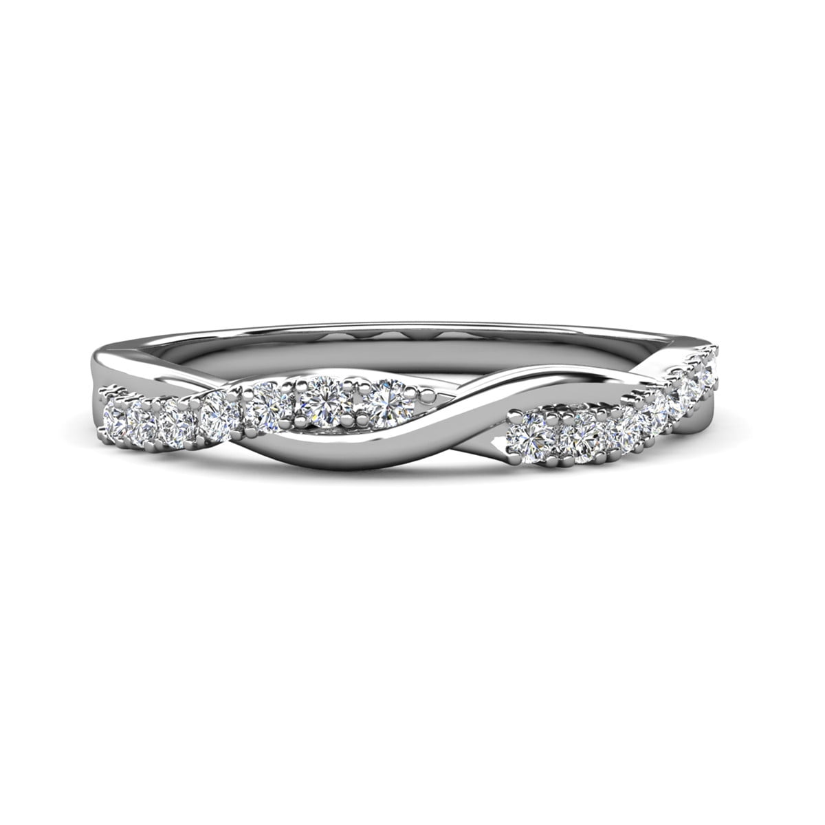 Moissanite by Cate & Chloe Avery 925 Sterling Silver Promise Ring 0.21TCW for Women, Gift for Her