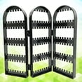 thumbnail image 6 of WHAMVOX Earring Holder Folding Plastic Stand Ear Display Screen for Earring Jewelry (Three Parts Black), 6 of 8