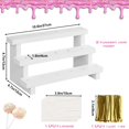 thumbnail image 2 of Soporte para tartas KhayRovies, 3 niveles, madera blanca, 17 agujeros, 2 unidades, 2 of 7