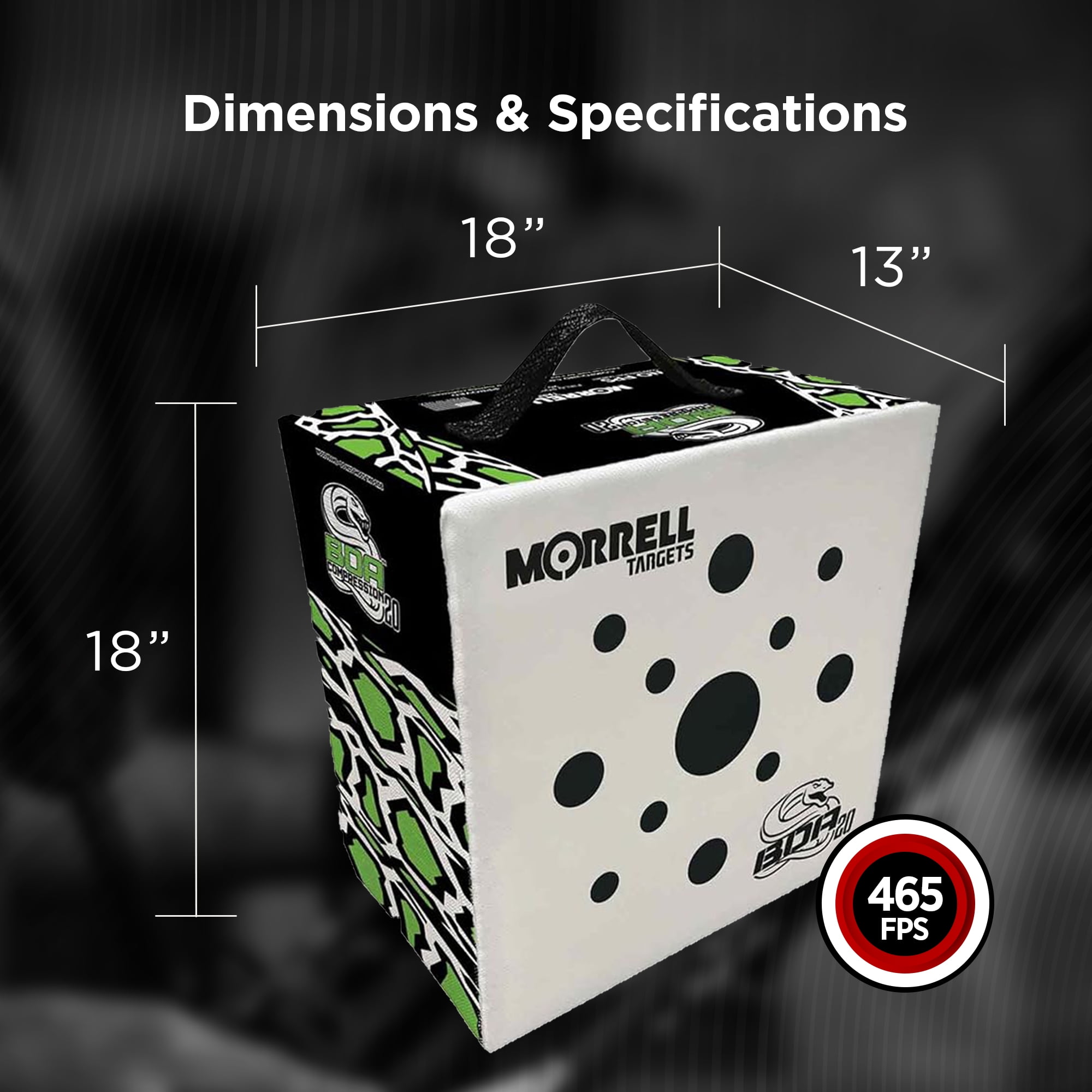 Morrell Targets BOA Compression Foam Archery Target Block, 180 Inch, White/Black