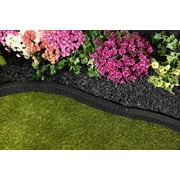 Expert Gardener 2 x 3 Black Recycled Rubber Garden Border Landscape Edging - 8 Pack
