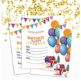 thumbnail image 2 of Darling Souvenir Multicolor Birthday Invitation Card Printable Elegant Fill or Write In Blank Party Invites 28 Pcs 5 x 7 Inches, 2 of 5