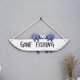 thumbnail image 5 of Navy Blue Letrero decorativo para inodoro, placa colgante de bienvenida para puerta, playa, Navidad, regalo de Año Nuevo, 5 of 5