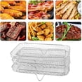 thumbnail image 1 of Fryer Rack, Three Stackable Dehydrator Racks for Cosori for Cosori, for  , for , Stainless Steel  Fryer Accessories for Ovens, Microwaves, Pots, Steams, 1 of 8