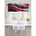 thumbnail image 2 of Valances for Windows Abstract Stitching Rod Pocket Cafe Window Treatments Valance Curtains for Kitchen Bathroom Laundry Basement Windows 56"x16", 2 of 9