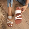 thumbnail image 2 of Ruyang Women's Flat Sandals 2024 Women's Summer Comfort Sandals Oversized Flat Bottomed Beach Shoes With Flip Flops, 2 of 4