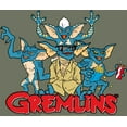 thumbnail image 2 of Gremlins Monsters & Logo Adult Olive Long Sleeve Hoodie-XS, 2 of 7