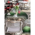 thumbnail image 5 of Outdoor Tablecloth with Umbrella Hole for Patio/Picnic/Party/Camping, Dark Green Ocean Waves Waterproof Table Cloth Round Cover Washable, Summer Beach Coastal Abstract (Dia 54"), 5 of 8