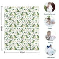 thumbnail image 4 of White Green Dinosaurs Floral Pattern Blanket,Comfortable Soft Flannel Throw Blanket,All Season,Warm Lightweight Blankets for Sofa Bed Couch Living Room Chair,30"x40", 4 of 4