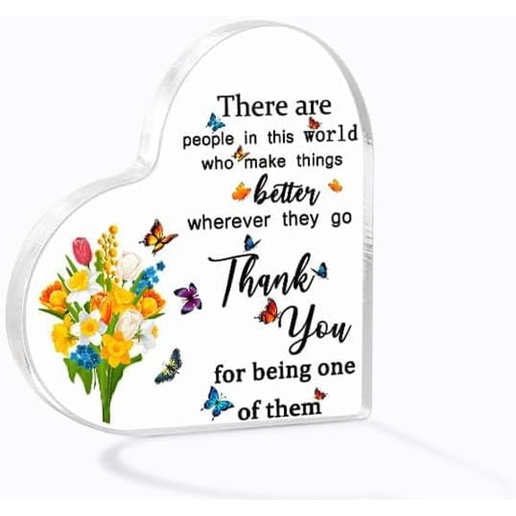 Employee Appreciation Gift Acrylic Heart Keepsake, Thank You Gifts For Women Office Gift Going Away Farewell Retirement Gift For Coworker Women Retirement Moving Away Gifts Acrylic Heart Decor
