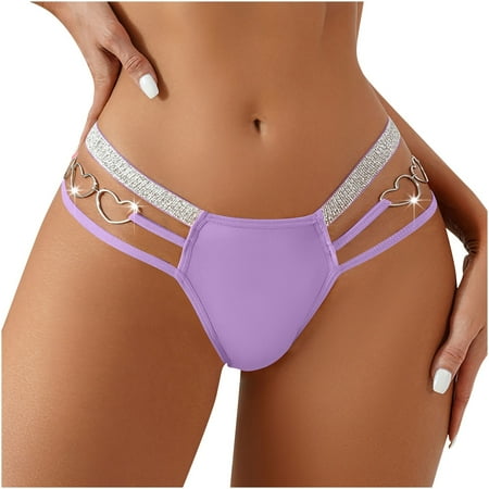 Womens Briefs Cotton Underwear Women s Lace Underwear Mid-Waisted Ice Silk Full Cover Underwear Soft Satin High Waisted Panties Lightweight Breathable Underpant Briefs Women Underwear Purple L