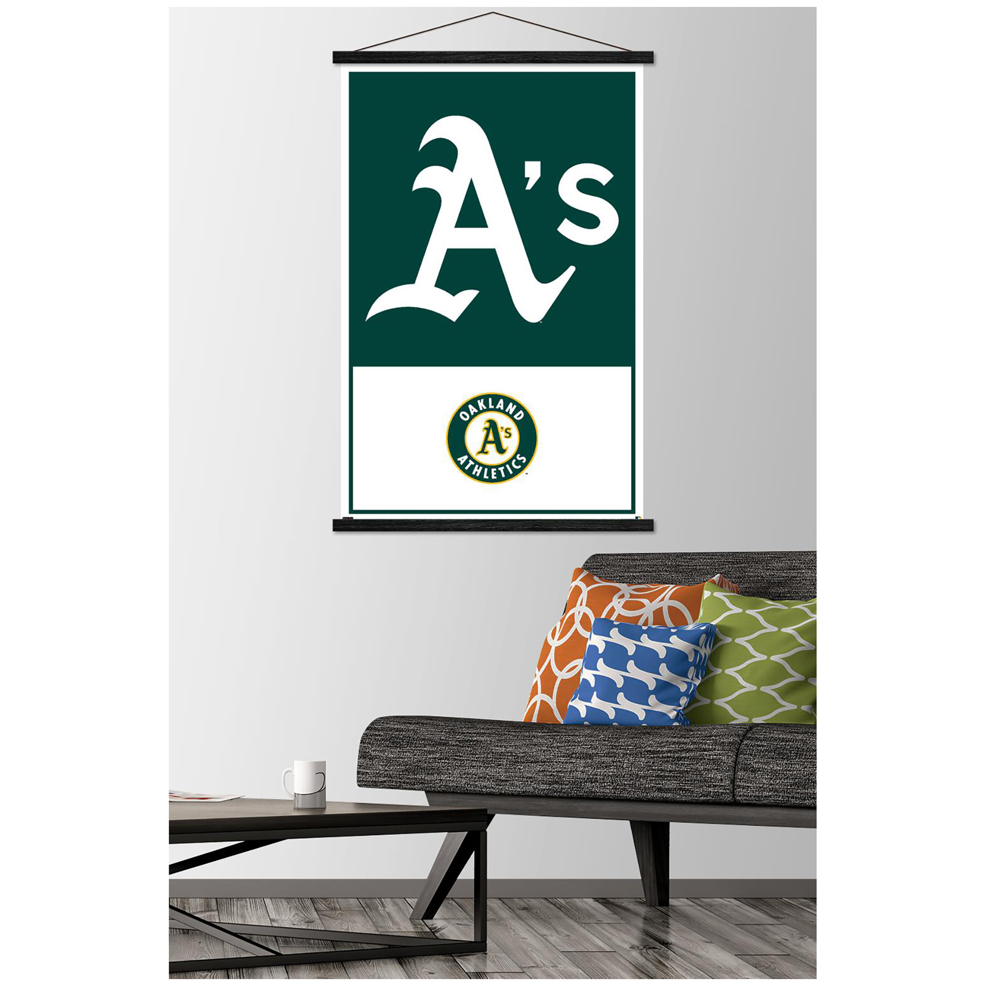 MLB Oakland Athletics - Logo 22 Wall Poster with Magnetic Frame, 22.375" x 34"