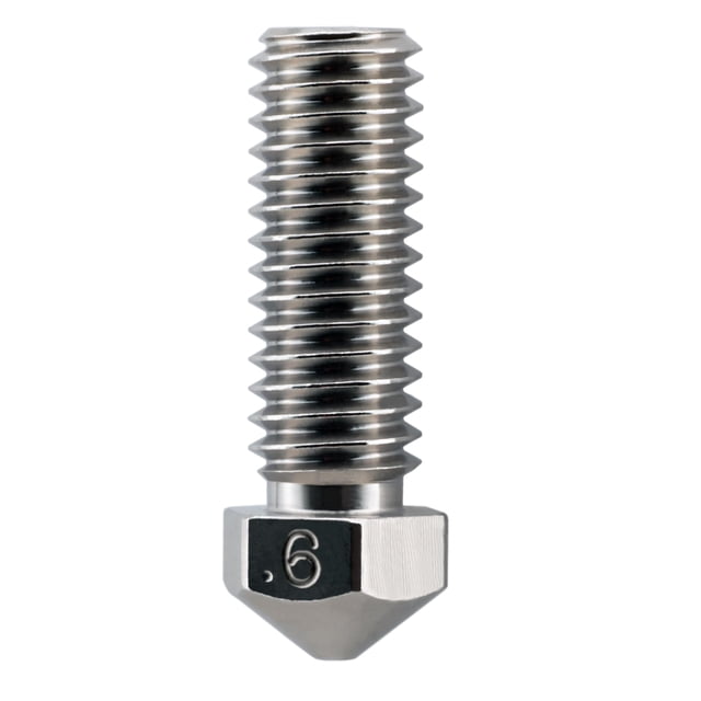 Micro Swiss Plated Wear Resistant High Flow Volcano Compatible/Artillery Sidewinder 1.75mm Nozzles (.6mm)