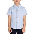 thumbnail image 2 of LIJCC Kids' Short-Sleeve Button-Down Shirt: Striped Pattern, Collared Design, Durable Fabric & Reinforced Buttons – Perfect for Daily & Semi-Casual Wear, 2 of 3