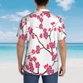 thumbnail image 6 of Cherry Blossom In Full Bloom Hawaiian Shirts For Men, Summer Short-Sleeve Relaxed-Fit Button-Down Shirts Small, 6 of 9